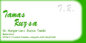 tamas ruzsa business card